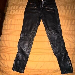 H&M Black Leather Pants